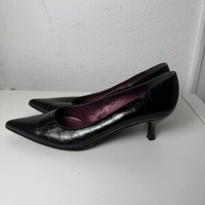 Blackmilk Elegant Black Croc Heels